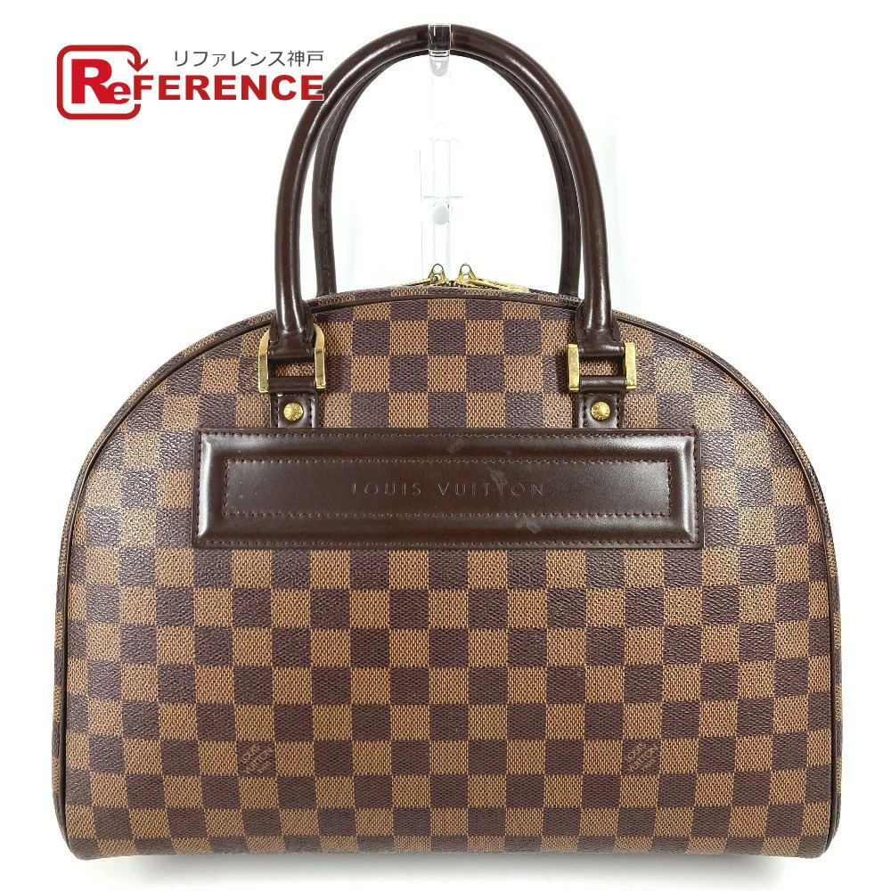 LOUIS VUITTON Damier Nolita Bag Boston Shoulder Handbag Canvas Ebene Brown